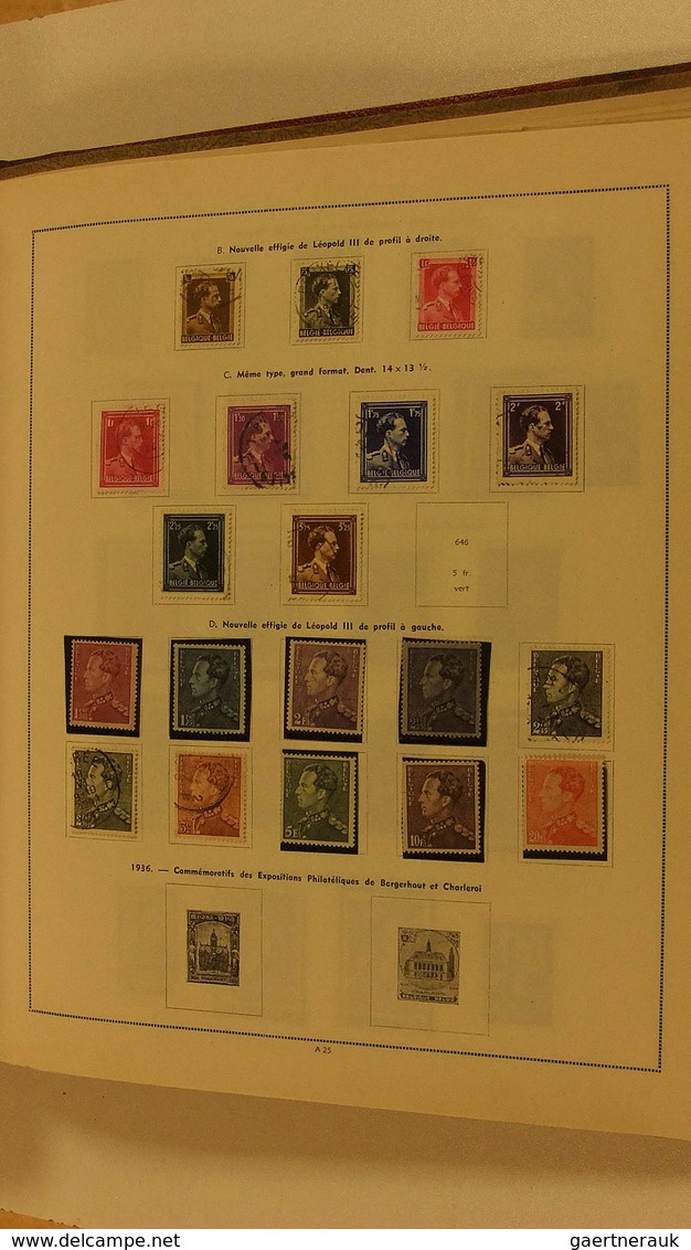 26091 Belgien: 1850/1947: MNH, mint hinged and used remainder collection Belgium 1850-1947 in old album wi