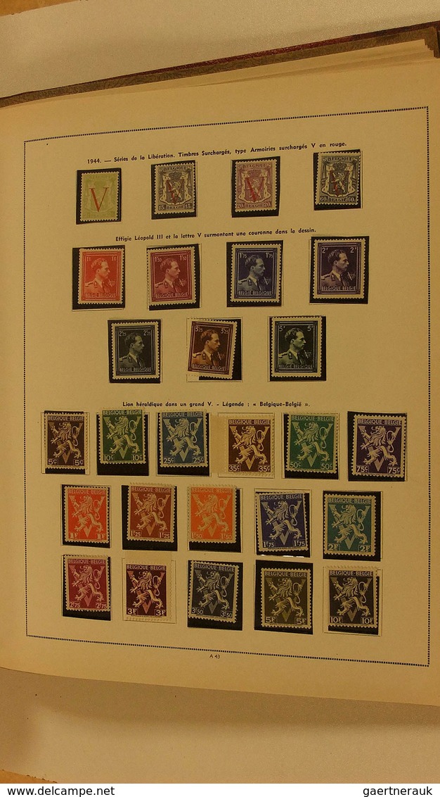 26091 Belgien: 1850/1947: MNH, mint hinged and used remainder collection Belgium 1850-1947 in old album wi