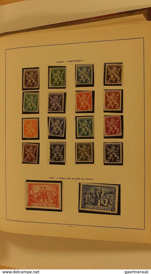 26091 Belgien: 1850/1947: MNH, mint hinged and used remainder collection Belgium 1850-1947 in old album wi