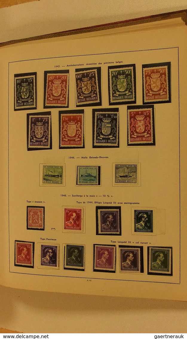 26091 Belgien: 1850/1947: MNH, mint hinged and used remainder collection Belgium 1850-1947 in old album wi