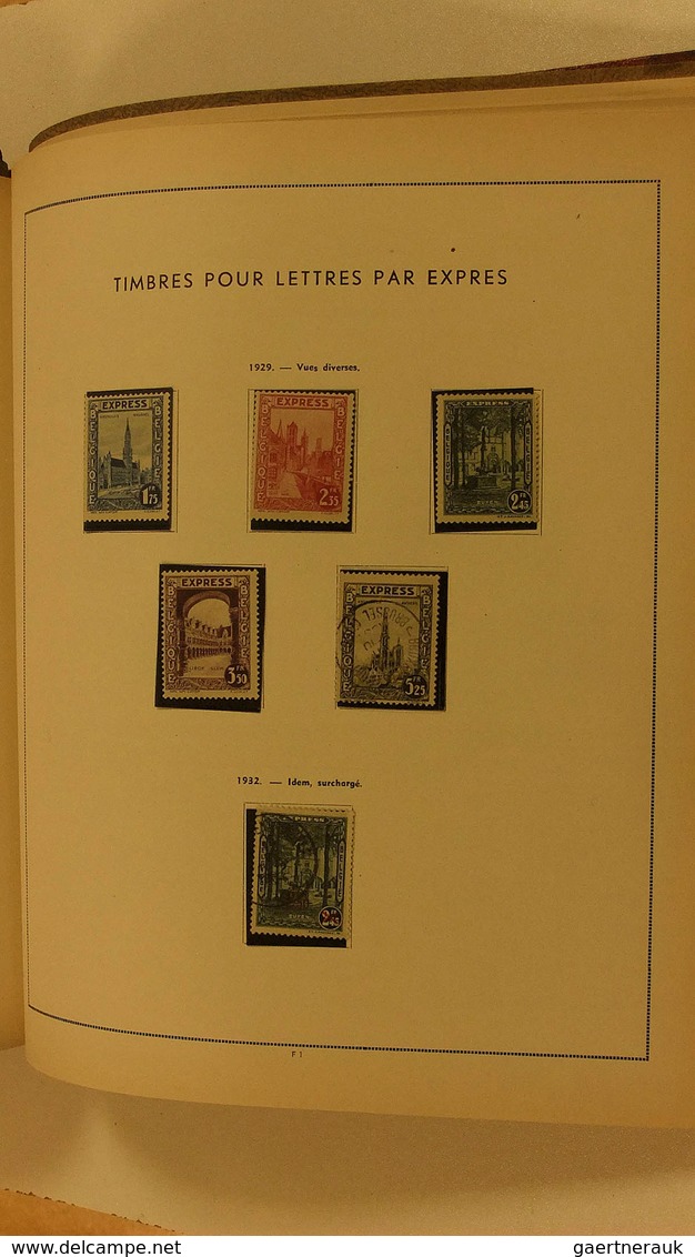 26091 Belgien: 1850/1947: MNH, mint hinged and used remainder collection Belgium 1850-1947 in old album wi