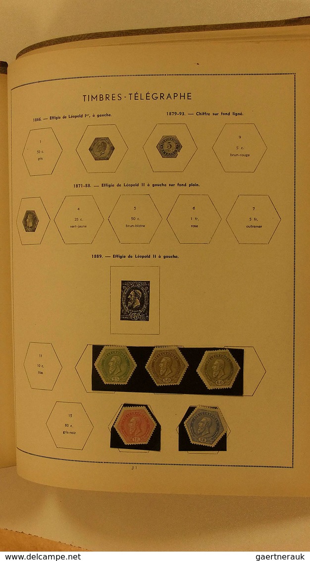26091 Belgien: 1850/1947: MNH, mint hinged and used remainder collection Belgium 1850-1947 in old album wi