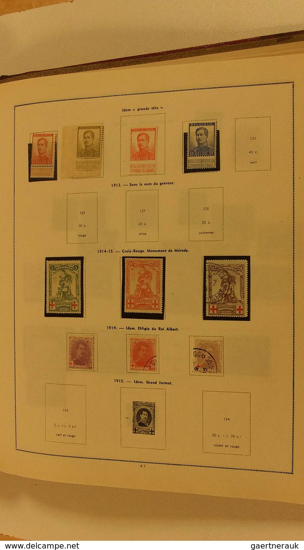 26091 Belgien: 1850/1947: MNH, mint hinged and used remainder collection Belgium 1850-1947 in old album wi