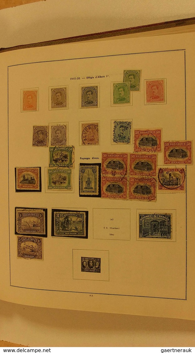 26091 Belgien: 1850/1947: MNH, mint hinged and used remainder collection Belgium 1850-1947 in old album wi