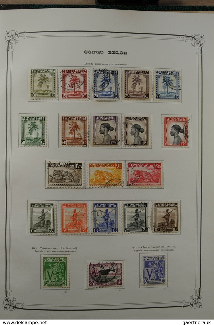 26097 Belgien: 1886-1964. Nicely filled, mint hinged and used collection Belgian territories 1886-1964 in