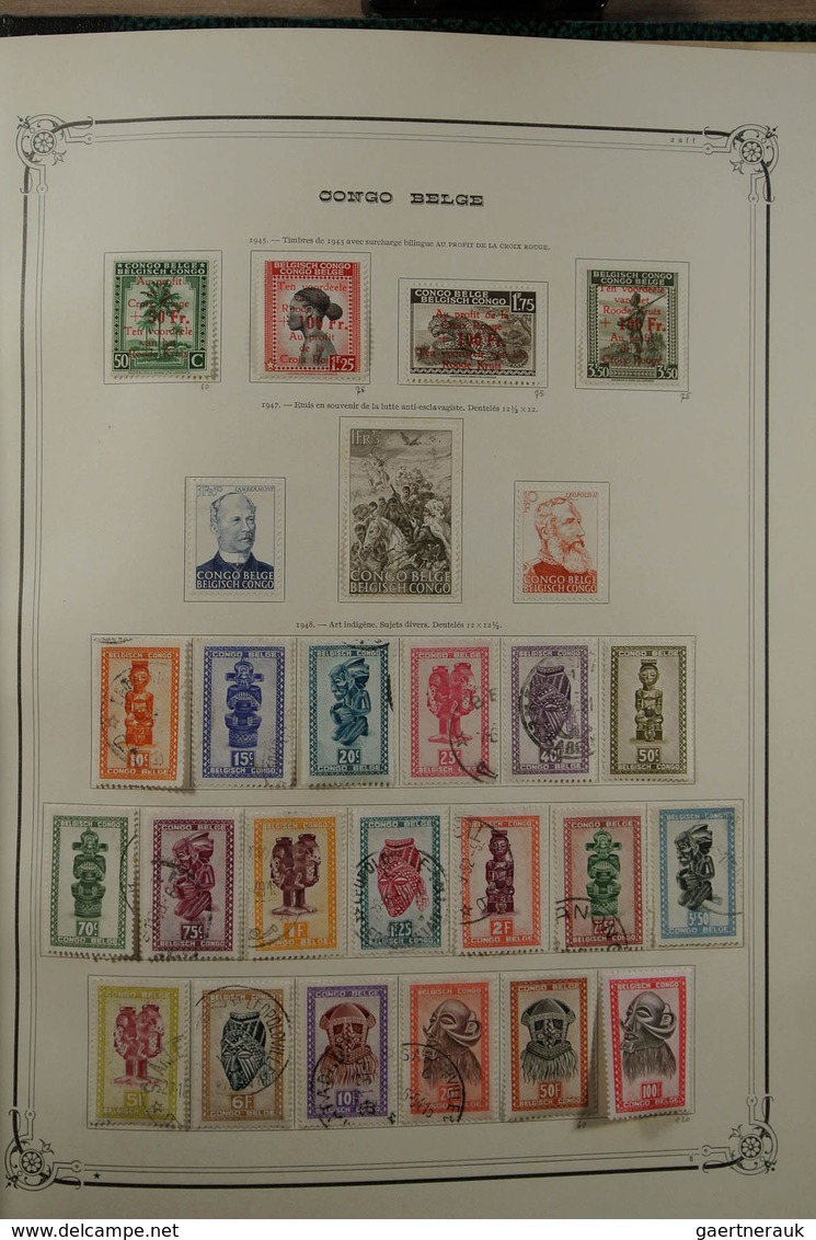 26097 Belgien: 1886-1964. Nicely filled, mint hinged and used collection Belgian territories 1886-1964 in