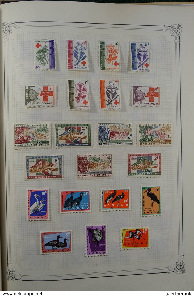 26097 Belgien: 1886-1964. Nicely filled, mint hinged and used collection Belgian territories 1886-1964 in