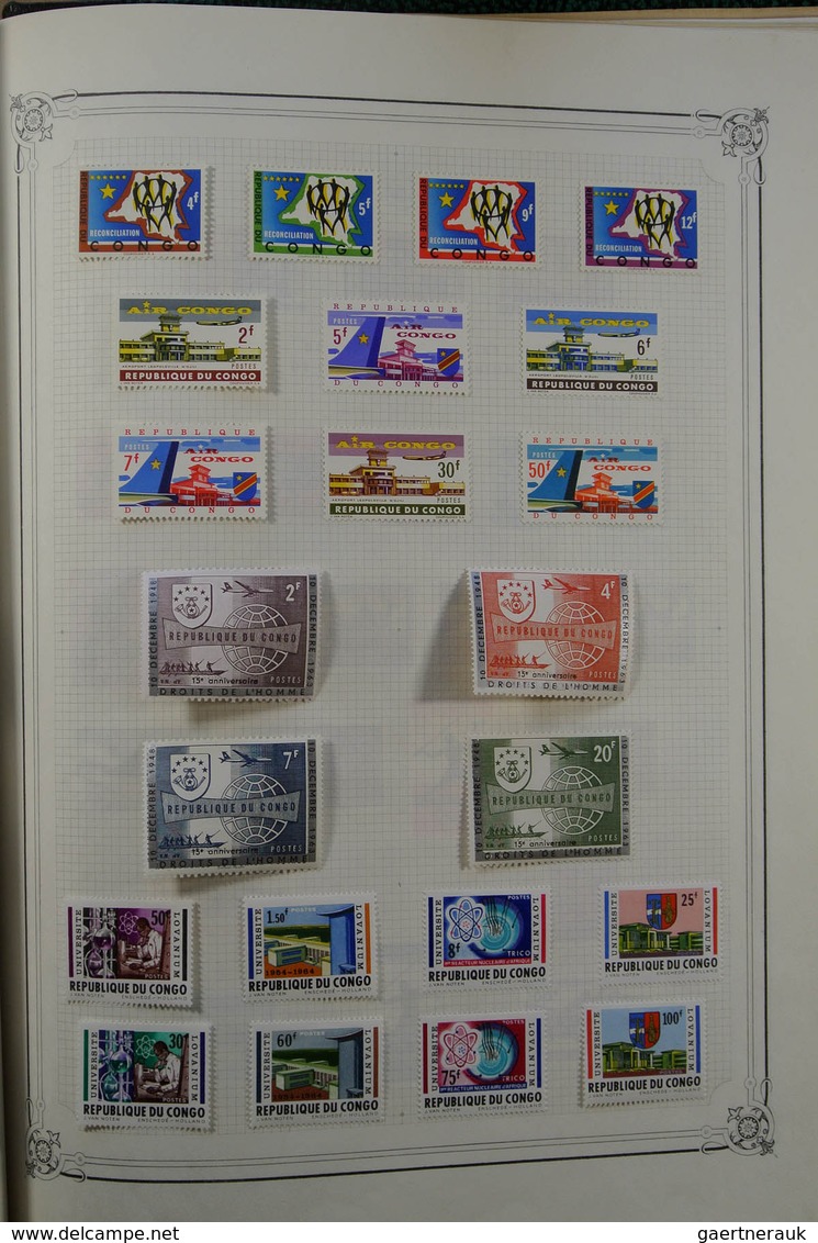 26097 Belgien: 1886-1964. Nicely filled, mint hinged and used collection Belgian territories 1886-1964 in