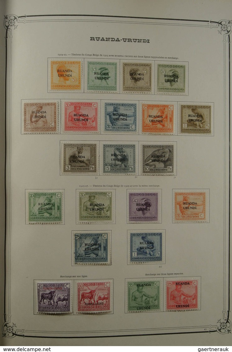 26097 Belgien: 1886-1964. Nicely filled, mint hinged and used collection Belgian territories 1886-1964 in