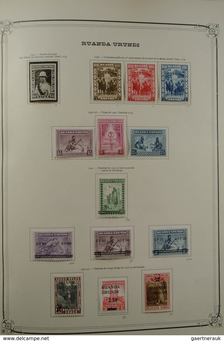 26097 Belgien: 1886-1964. Nicely filled, mint hinged and used collection Belgian territories 1886-1964 in