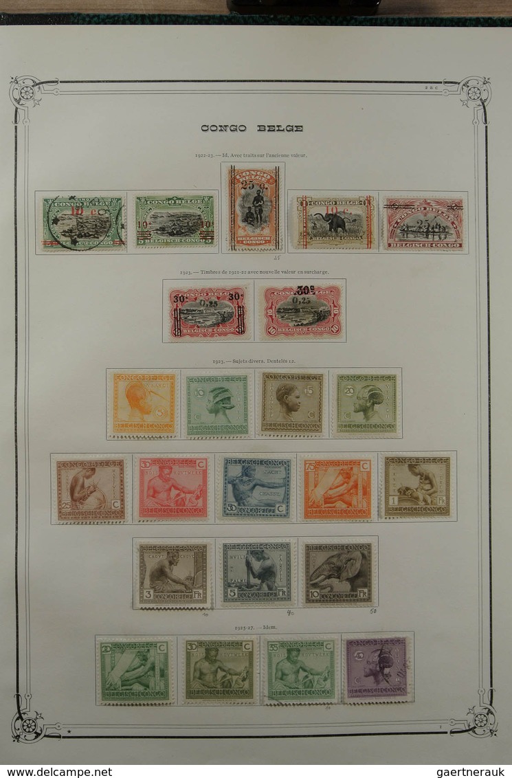 26097 Belgien: 1886-1964. Nicely filled, mint hinged and used collection Belgian territories 1886-1964 in