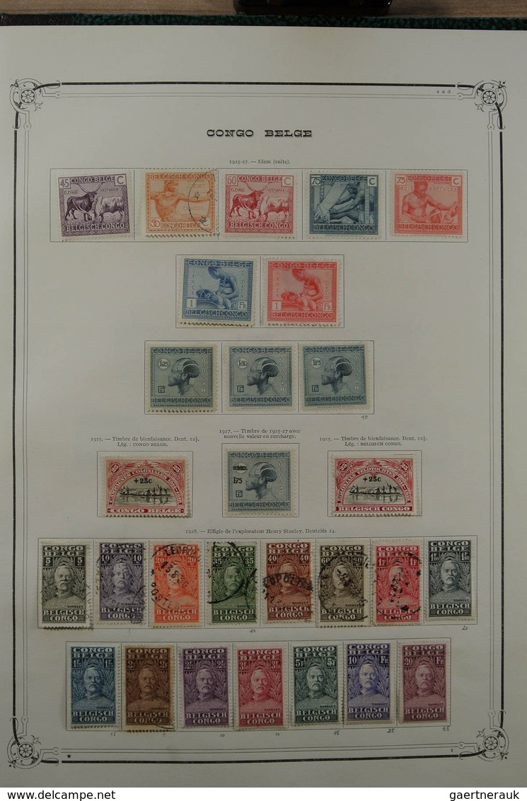 26097 Belgien: 1886-1964. Nicely filled, mint hinged and used collection Belgian territories 1886-1964 in