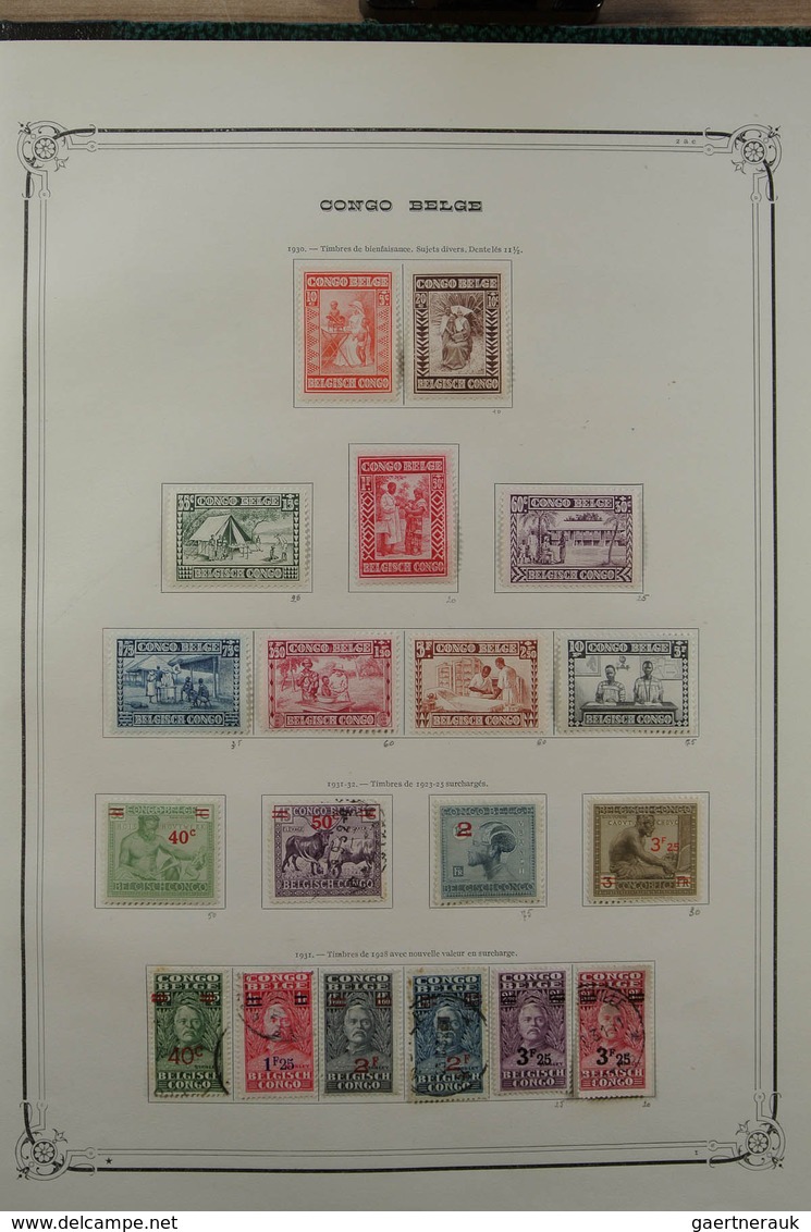 26097 Belgien: 1886-1964. Nicely filled, mint hinged and used collection Belgian territories 1886-1964 in