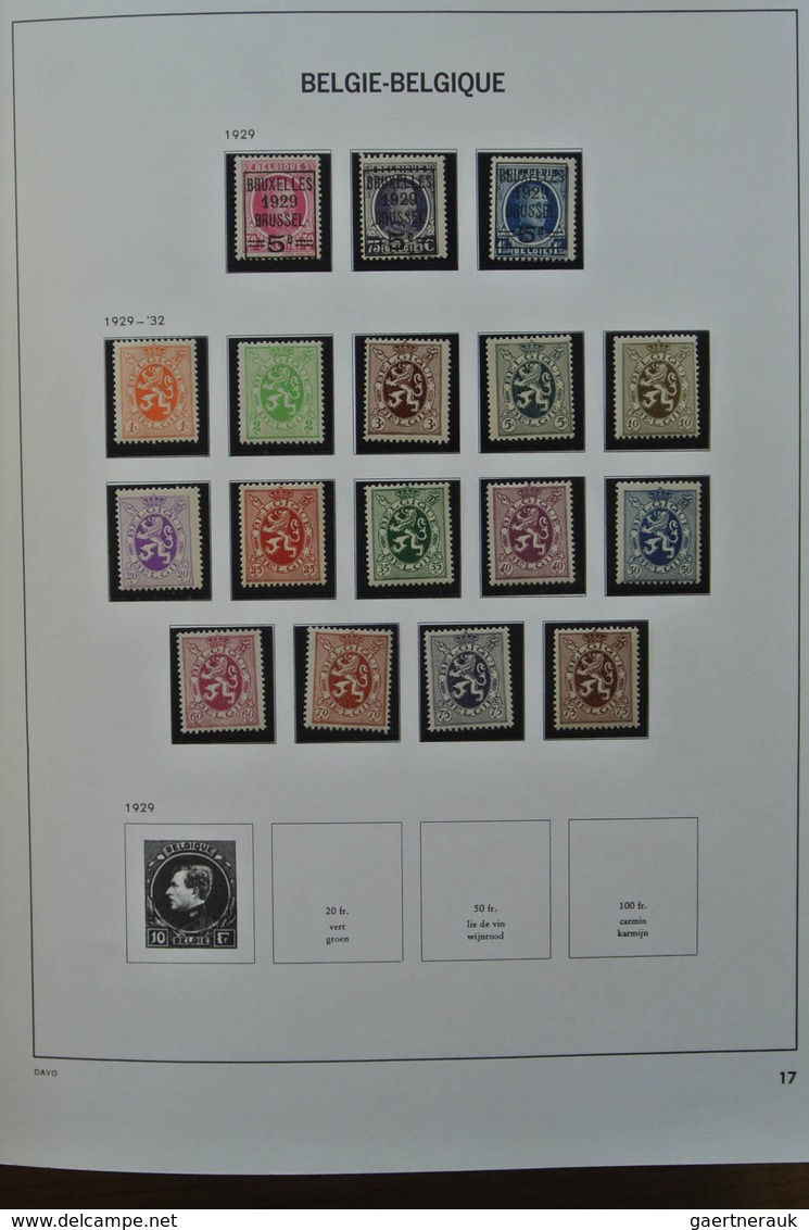 26099 Belgien: 1893-1969. Very well filled, mostly MNH and mint hinged collection Belgium 1893-1969 in 2 D