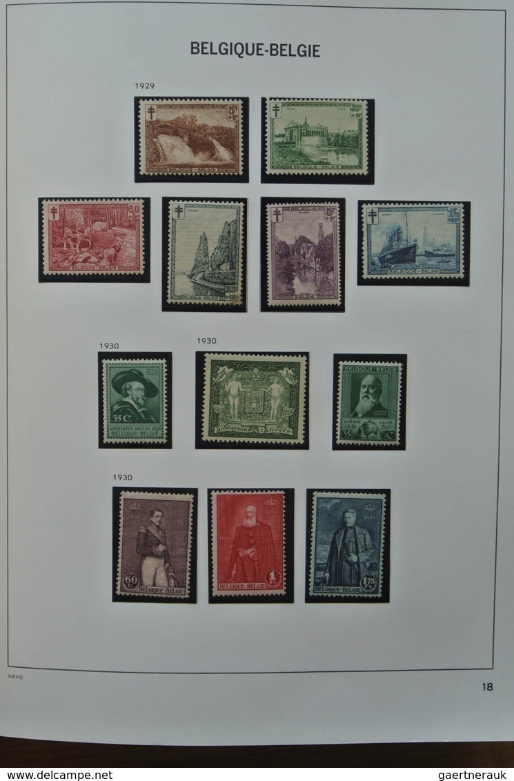 26099 Belgien: 1893-1969. Very well filled, mostly MNH and mint hinged collection Belgium 1893-1969 in 2 D