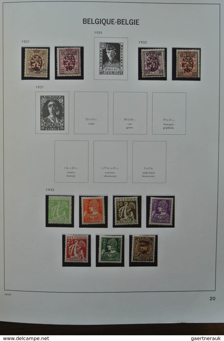 26099 Belgien: 1893-1969. Very well filled, mostly MNH and mint hinged collection Belgium 1893-1969 in 2 D