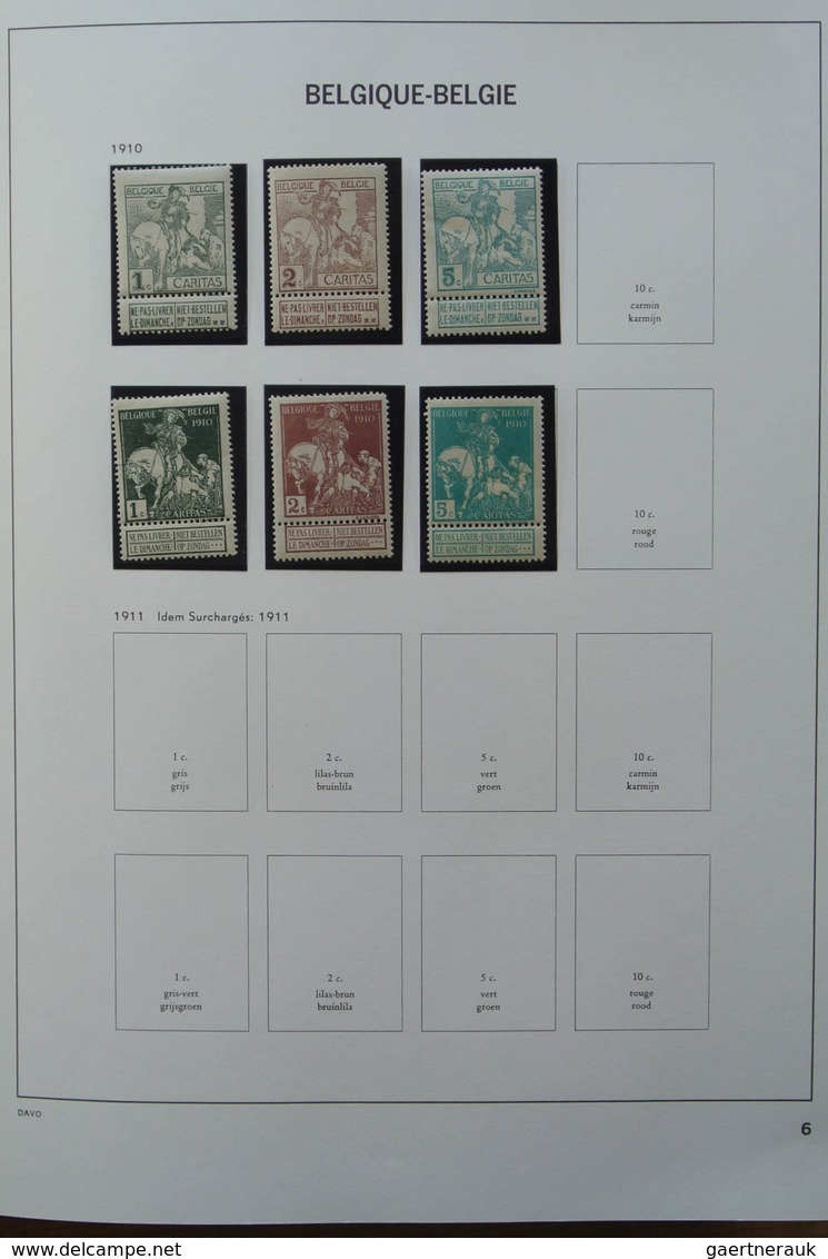 26099 Belgien: 1893-1969. Very well filled, mostly MNH and mint hinged collection Belgium 1893-1969 in 2 D