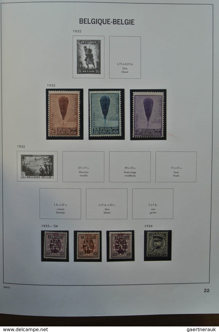 26099 Belgien: 1893-1969. Very well filled, mostly MNH and mint hinged collection Belgium 1893-1969 in 2 D