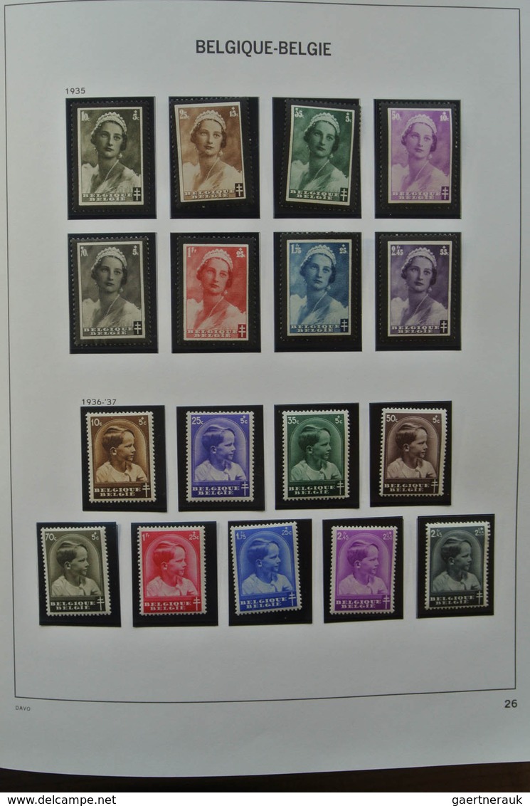 26099 Belgien: 1893-1969. Very well filled, mostly MNH and mint hinged collection Belgium 1893-1969 in 2 D