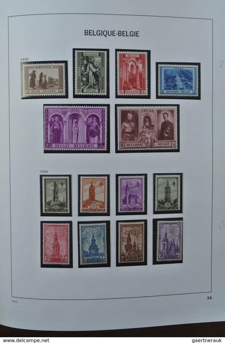 26099 Belgien: 1893-1969. Very well filled, mostly MNH and mint hinged collection Belgium 1893-1969 in 2 D