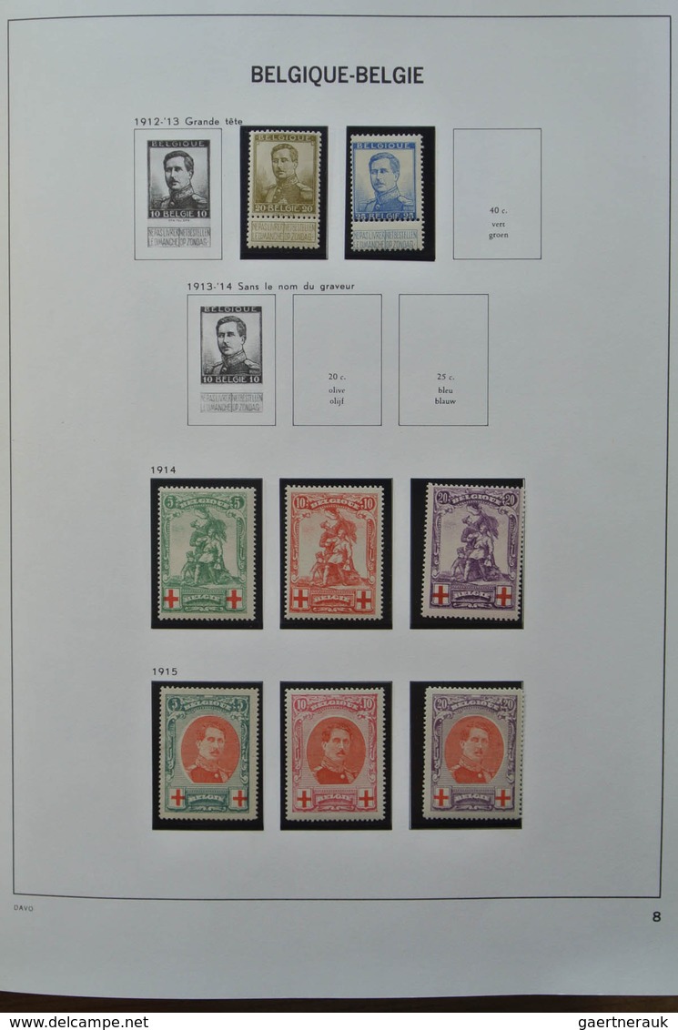 26099 Belgien: 1893-1969. Very well filled, mostly MNH and mint hinged collection Belgium 1893-1969 in 2 D