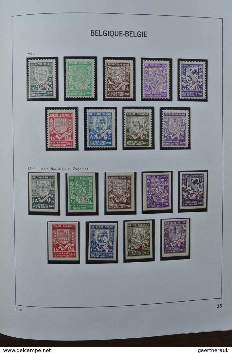 26099 Belgien: 1893-1969. Very well filled, mostly MNH and mint hinged collection Belgium 1893-1969 in 2 D