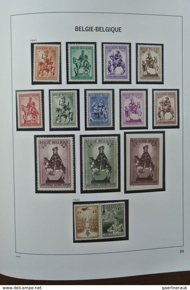 26099 Belgien: 1893-1969. Very well filled, mostly MNH and mint hinged collection Belgium 1893-1969 in 2 D