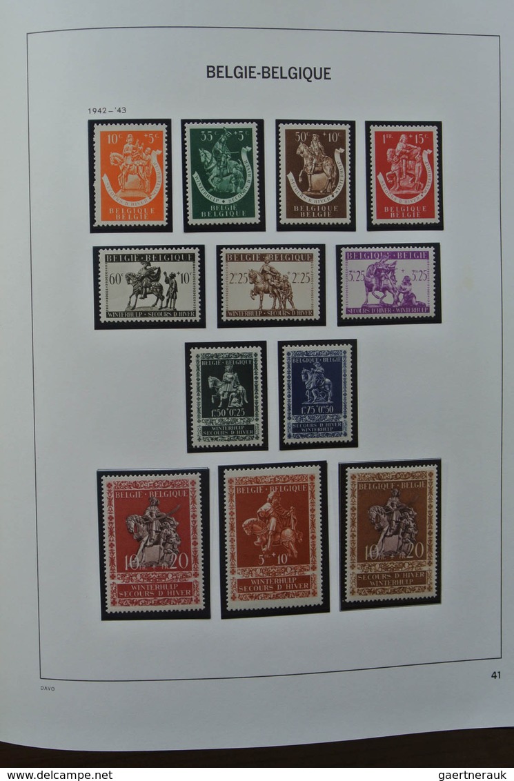 26099 Belgien: 1893-1969. Very well filled, mostly MNH and mint hinged collection Belgium 1893-1969 in 2 D