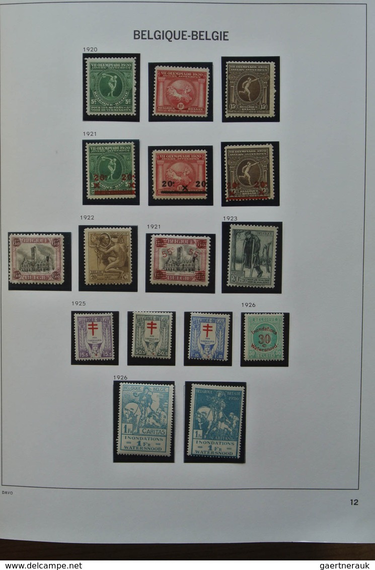 26099 Belgien: 1893-1969. Very well filled, mostly MNH and mint hinged collection Belgium 1893-1969 in 2 D