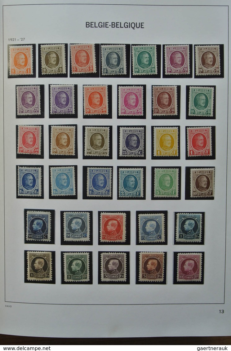 26099 Belgien: 1893-1969. Very well filled, mostly MNH and mint hinged collection Belgium 1893-1969 in 2 D