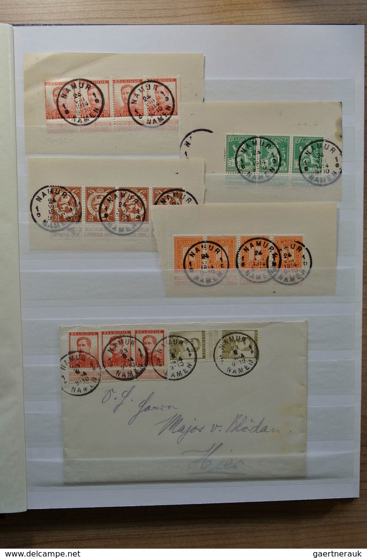 26104 Belgien: Issue 1912. Interesting Lot Mainly Special Items Like Gutterpairs, Part Sheets, Mnh Stamps, - Autres & Non Classés