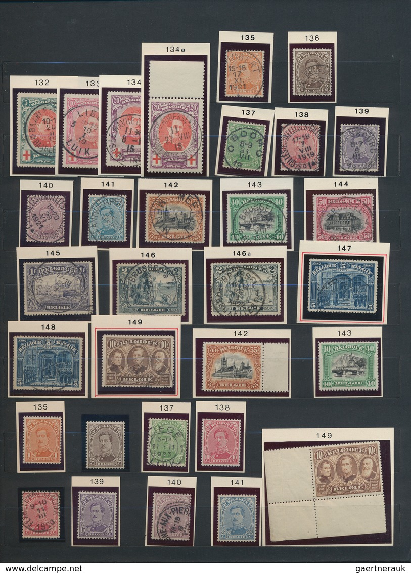 26107 Belgien: 1915/1930, Unmounted Mint And Used Collection On Stockpages, Comprising Plenty Of Interesti - Autres & Non Classés