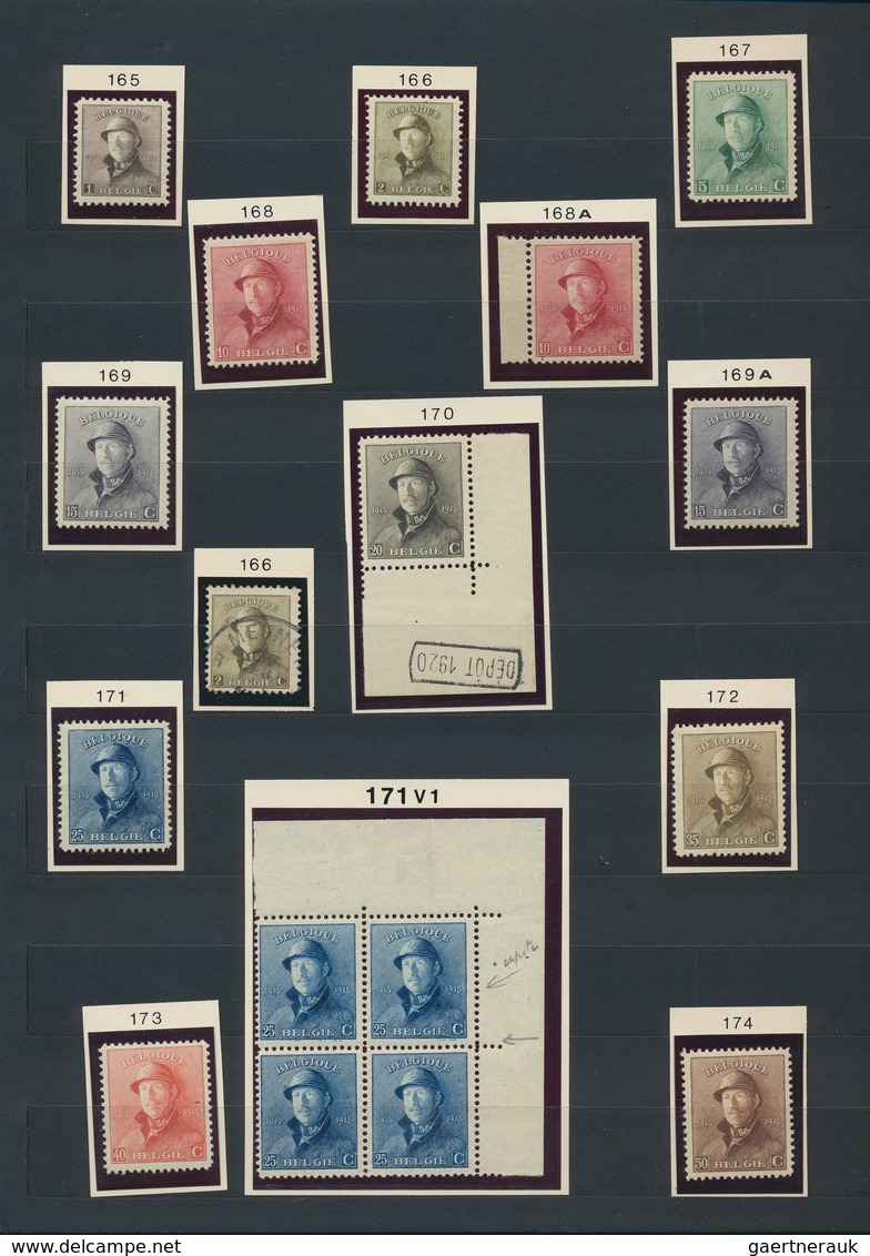 26107 Belgien: 1915/1930, Unmounted Mint And Used Collection On Stockpages, Comprising Plenty Of Interesti - Autres & Non Classés