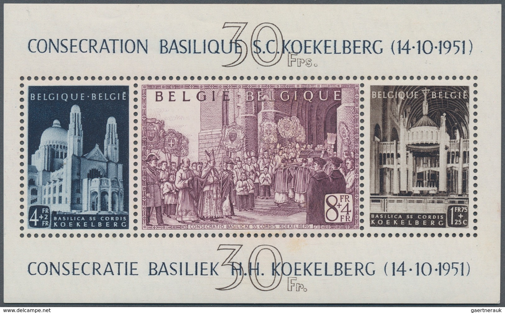 26109 Belgien: 1924 Up To Now (approx). Box With Souvenir And Miniature Sheets Only, Several Hundred Piece - Autres & Non Classés