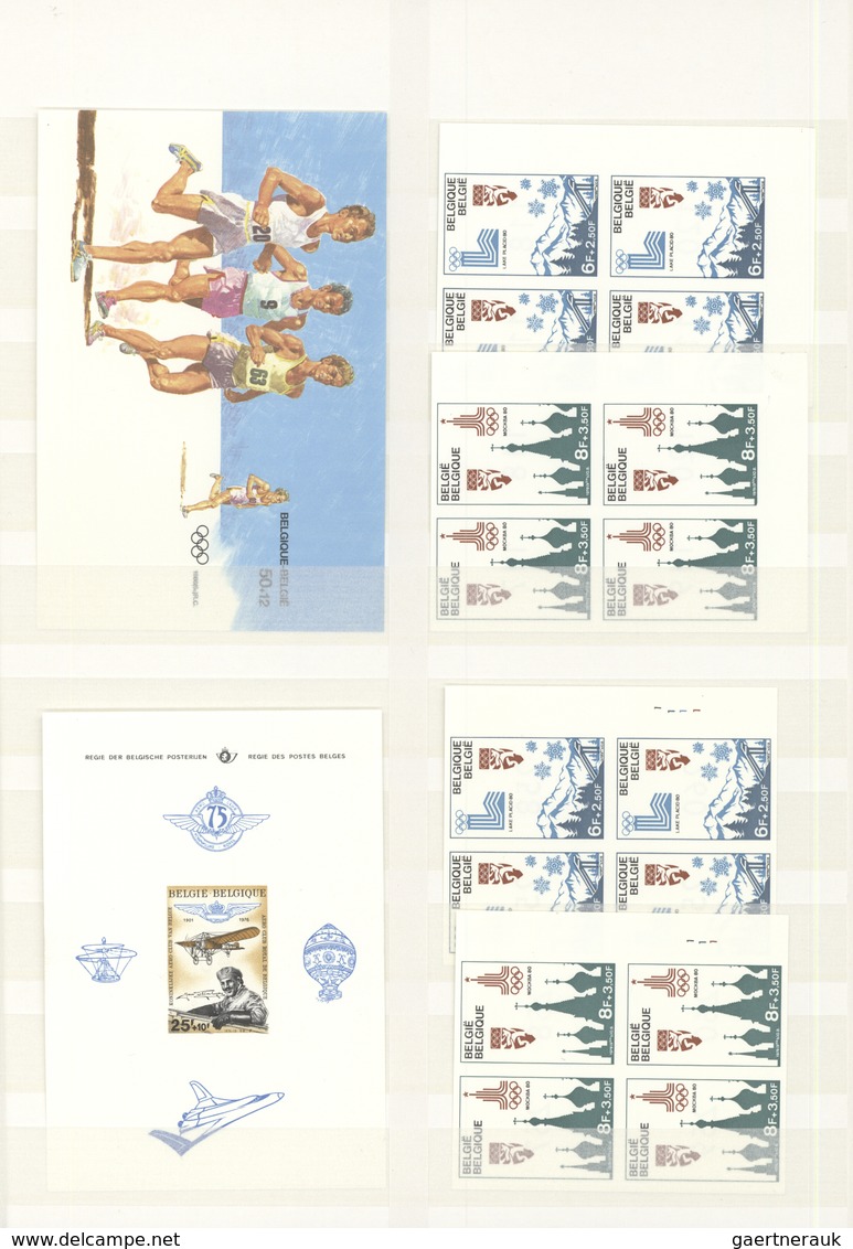 26120 Belgien: 1960s/1990s. Collection Of Scarce IMPERFORATE Stamps (just 300 To 1,000 Of Each Were Printe - Autres & Non Classés