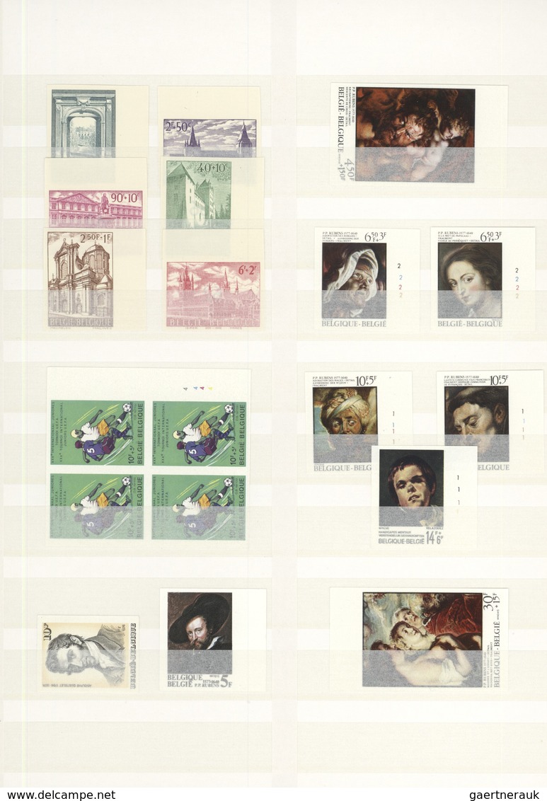 26120 Belgien: 1960s/1990s. Collection of scarce IMPERFORATE stamps (just 300 to 1,000 of each were printe