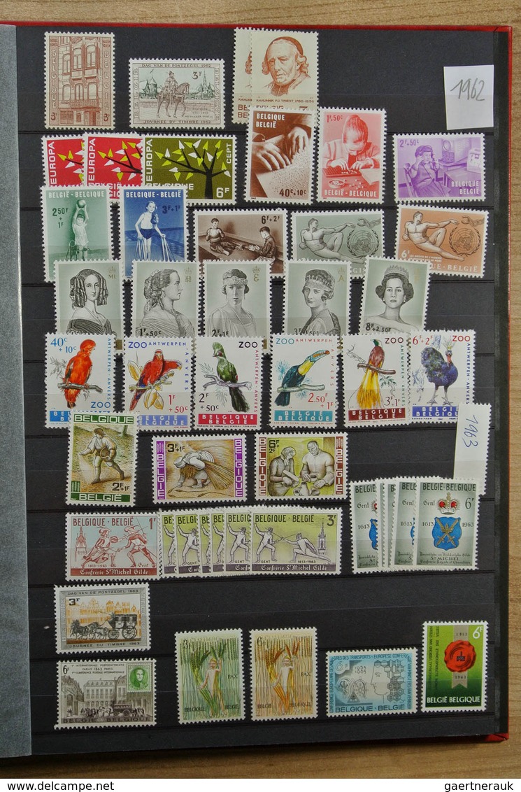 26123 Belgien: 1963-2009. MNH Lot Belgium 1963-2009 In 4 Stockbooks. Lot Contains Very Much Material, Incl - Autres & Non Classés