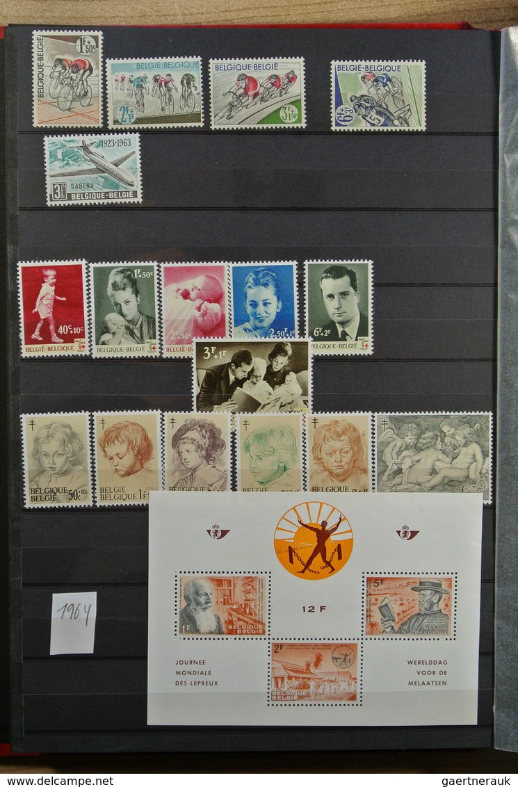 26123 Belgien: 1963-2009. MNH Lot Belgium 1963-2009 In 4 Stockbooks. Lot Contains Very Much Material, Incl - Autres & Non Classés