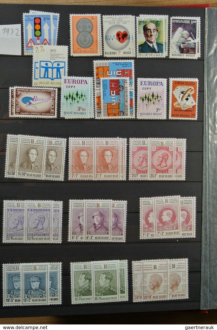 26123 Belgien: 1963-2009. MNH lot Belgium 1963-2009 in 4 stockbooks. Lot contains very much material, incl