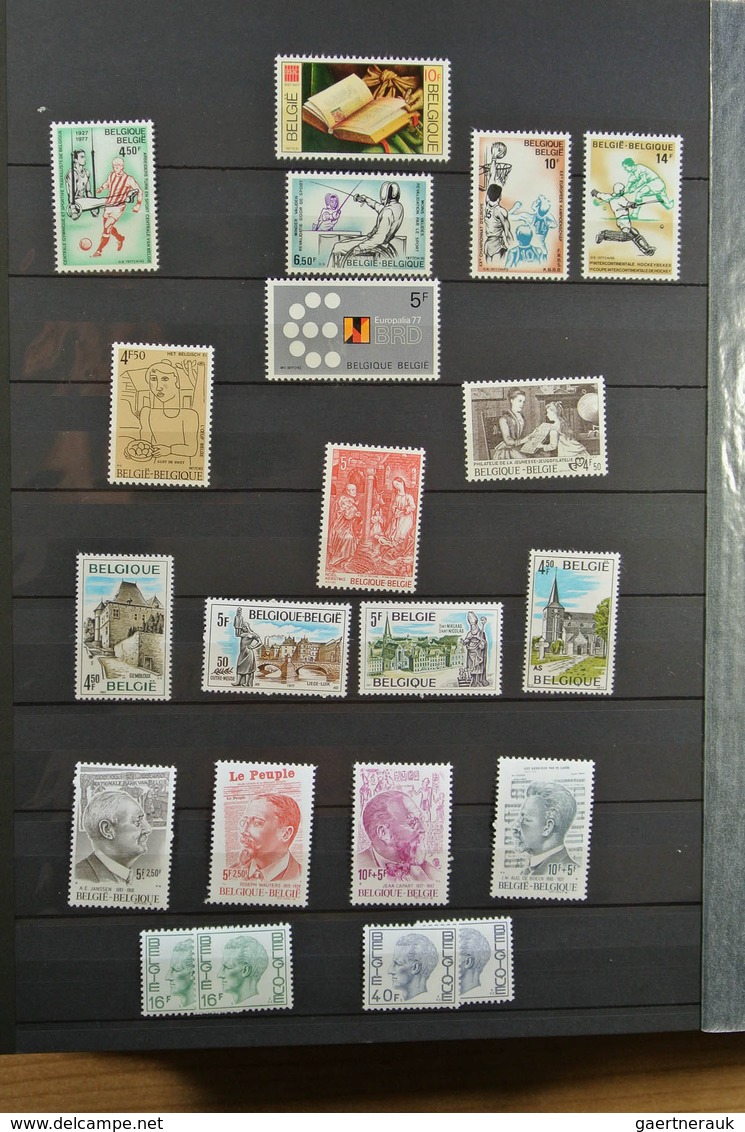 26123 Belgien: 1963-2009. MNH lot Belgium 1963-2009 in 4 stockbooks. Lot contains very much material, incl