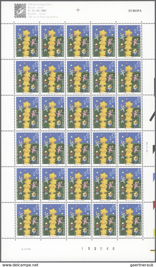 26126 Belgien: 1994/2000, All Europa Issues Of These Years In Sheets Of 30 Stamps Each, Mint Never Hinged. - Autres & Non Classés