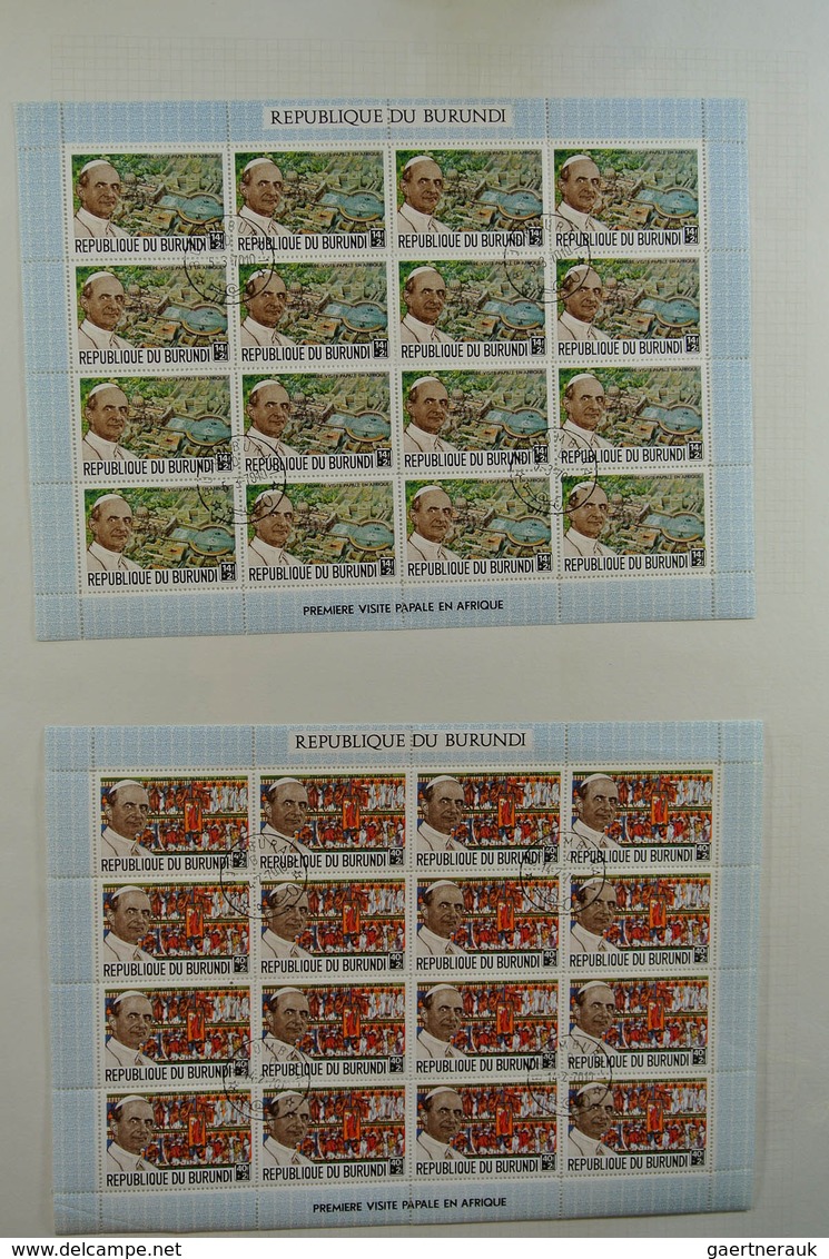 26127 Belgien: Folder With Ca. 85, Mostly MNH, Complete Sheets Of Various Belgian Territories, Including B - Autres & Non Classés