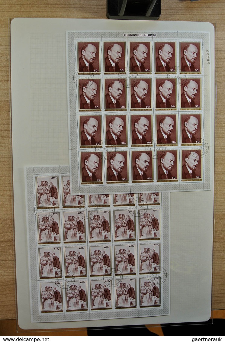 26127 Belgien: Folder with ca. 85, mostly MNH, complete sheets of various Belgian territories, including B