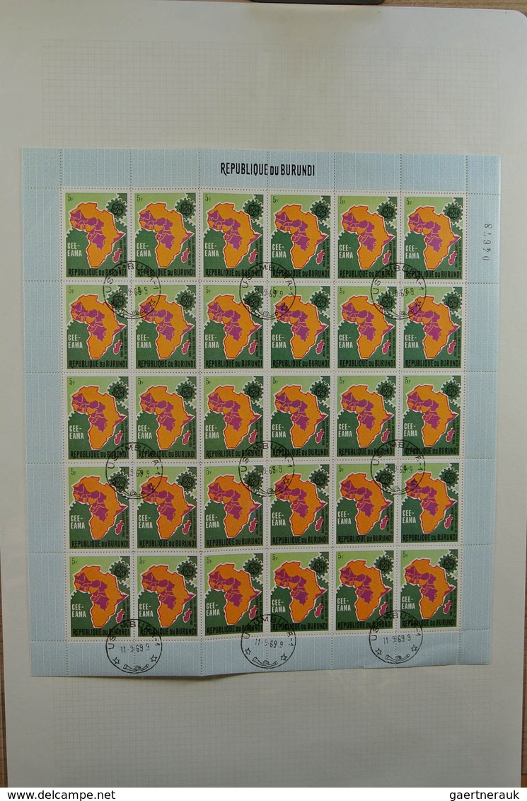 26127 Belgien: Folder with ca. 85, mostly MNH, complete sheets of various Belgian territories, including B