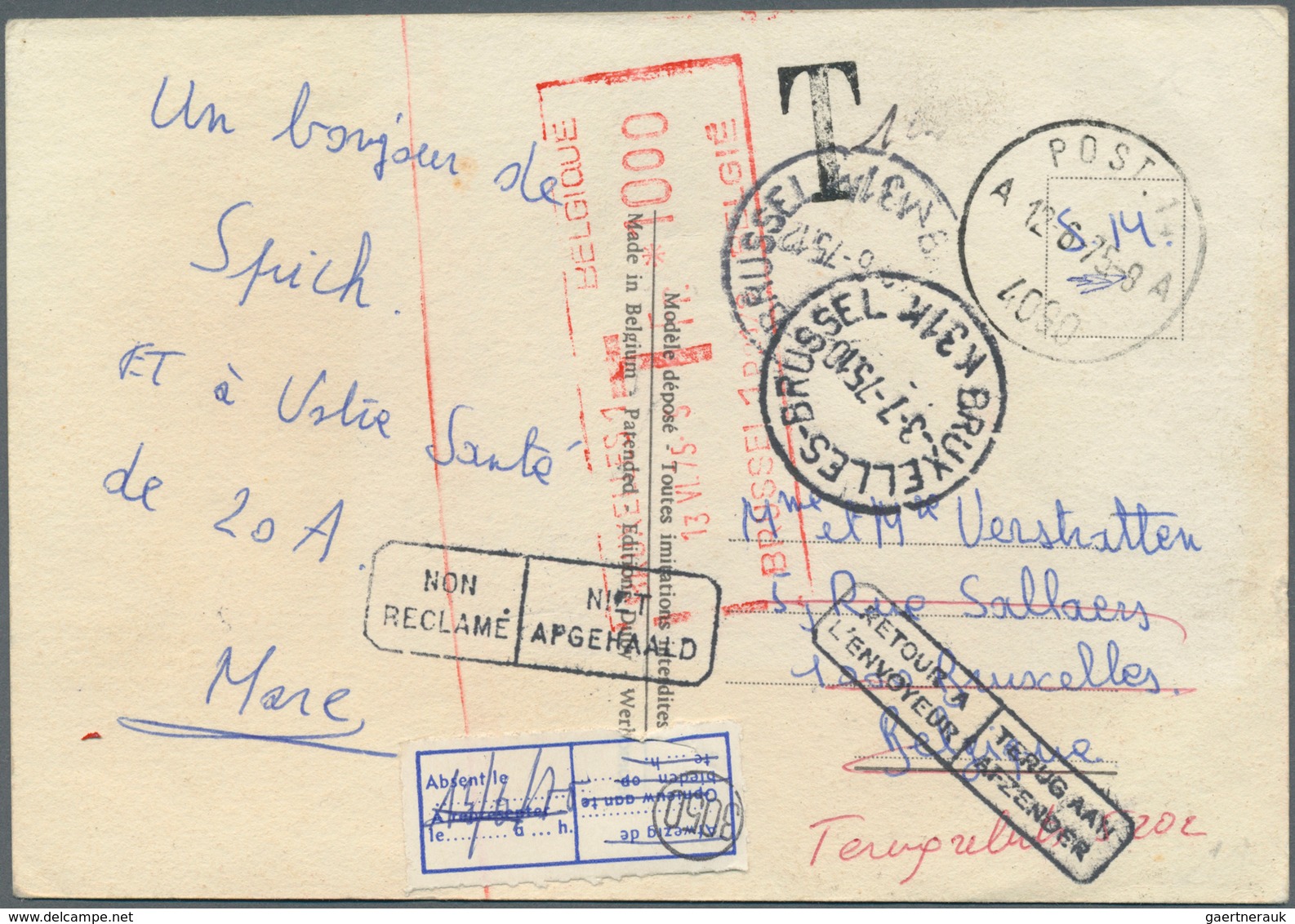 26132 Belgien - Militärpostmarken: 1944/2000, (ca.), 21000 Postcards And Letters After WW II: The Well Kno - Autres & Non Classés