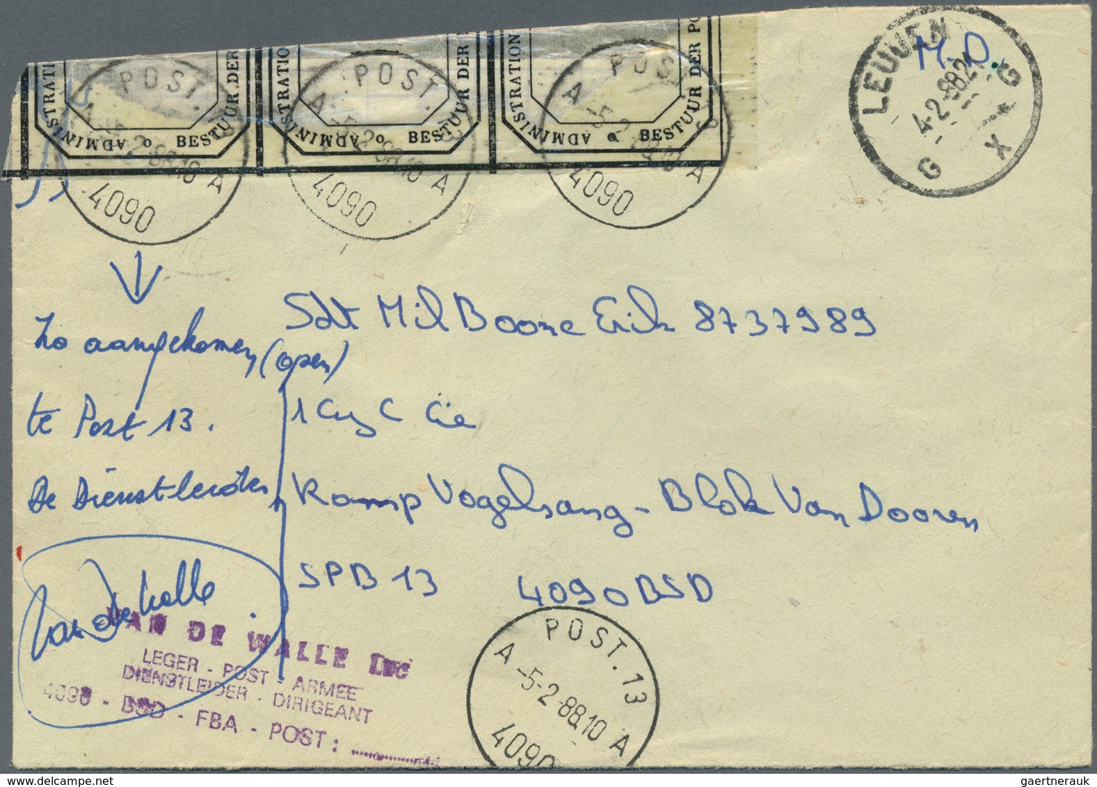 26132 Belgien - Militärpostmarken: 1944/2000, (ca.), 21000 Postcards And Letters After WW II: The Well Kno - Autres & Non Classés