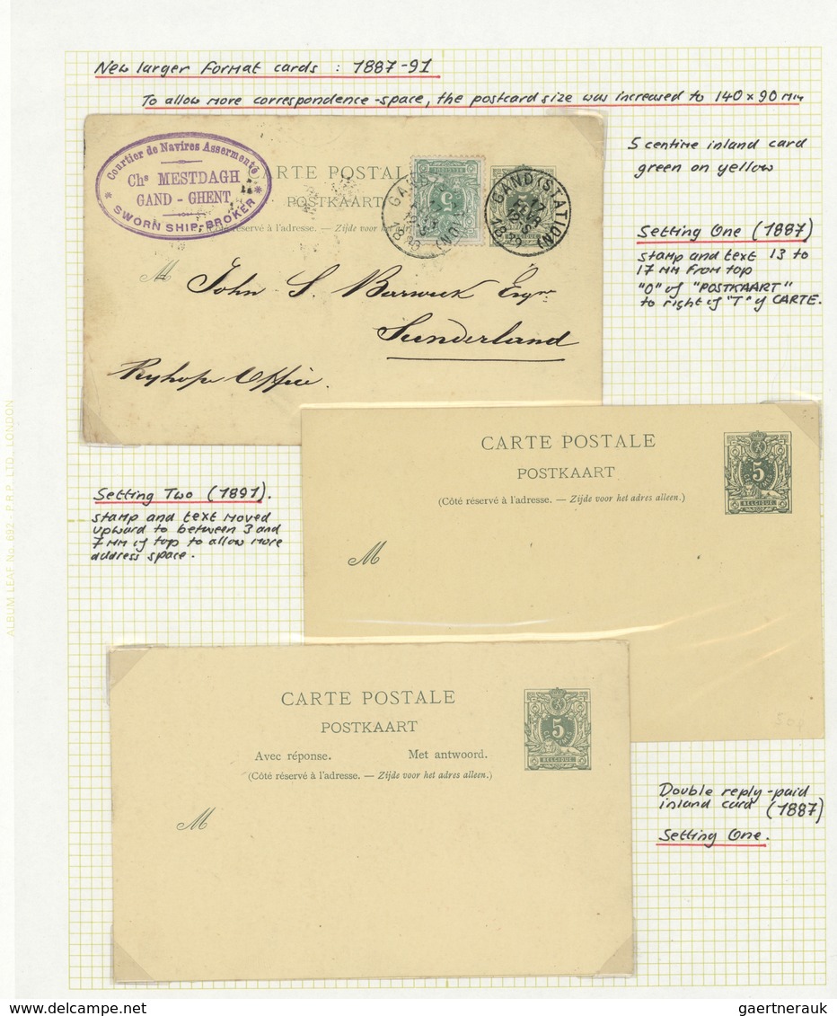 26135 Belgien - Ganzsachen: 1870/1960: Specialised Collection Of Well Over 350 Envelopes And Postcards Wit - Autres & Non Classés