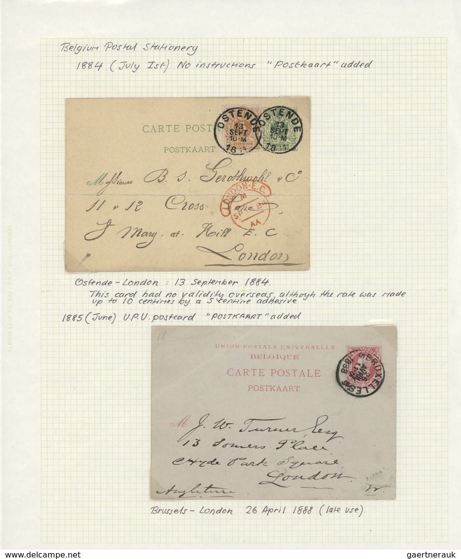 26135 Belgien - Ganzsachen: 1870/1960: Specialised Collection Of Well Over 350 Envelopes And Postcards Wit - Autres & Non Classés