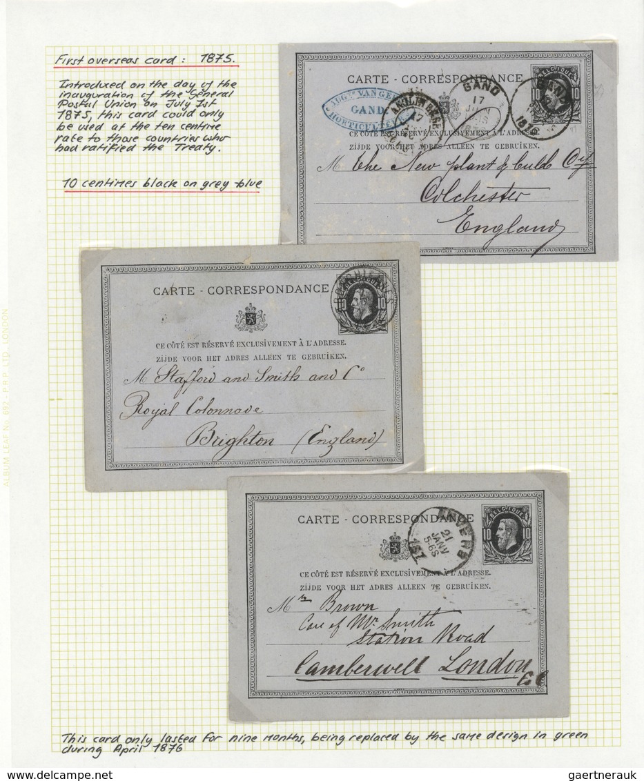 26135 Belgien - Ganzsachen: 1870/1960: Specialised collection of well over 350 envelopes and postcards wit