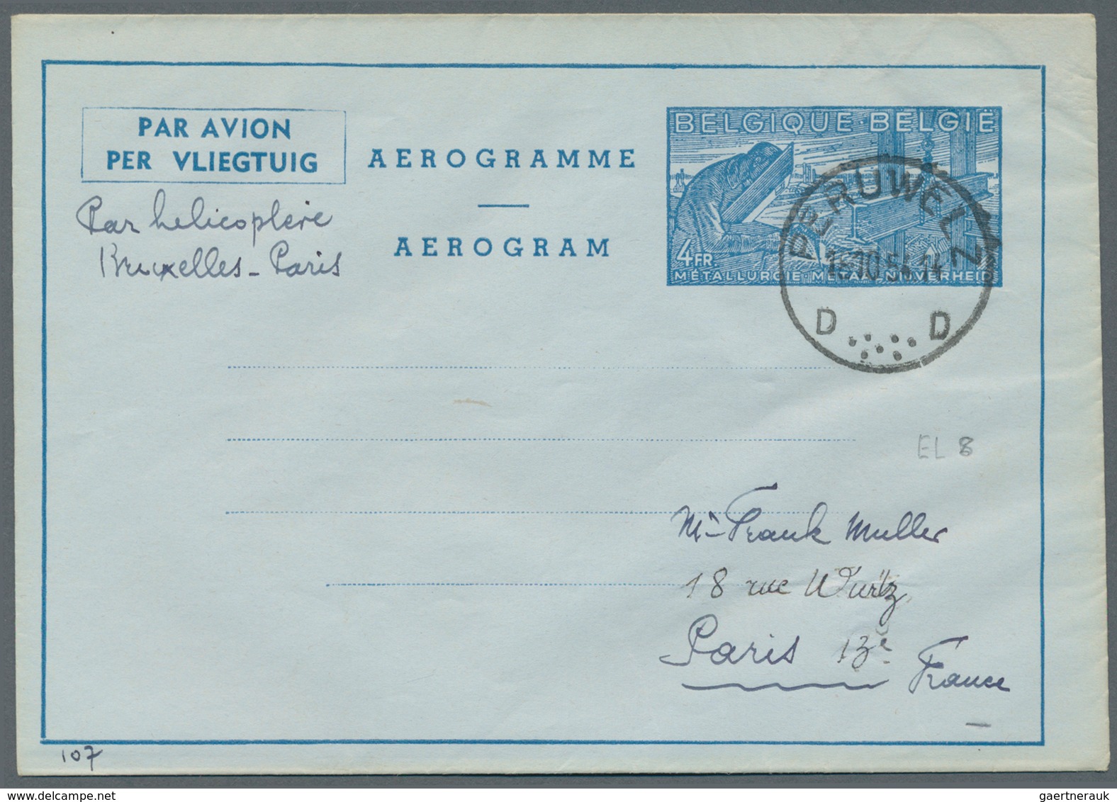 26142 Belgien - Ganzsachen: 1948/1995 (ca.), AEROGRAMMES: Accumulation With About 1.500 Unused And Used/CT - Autres & Non Classés